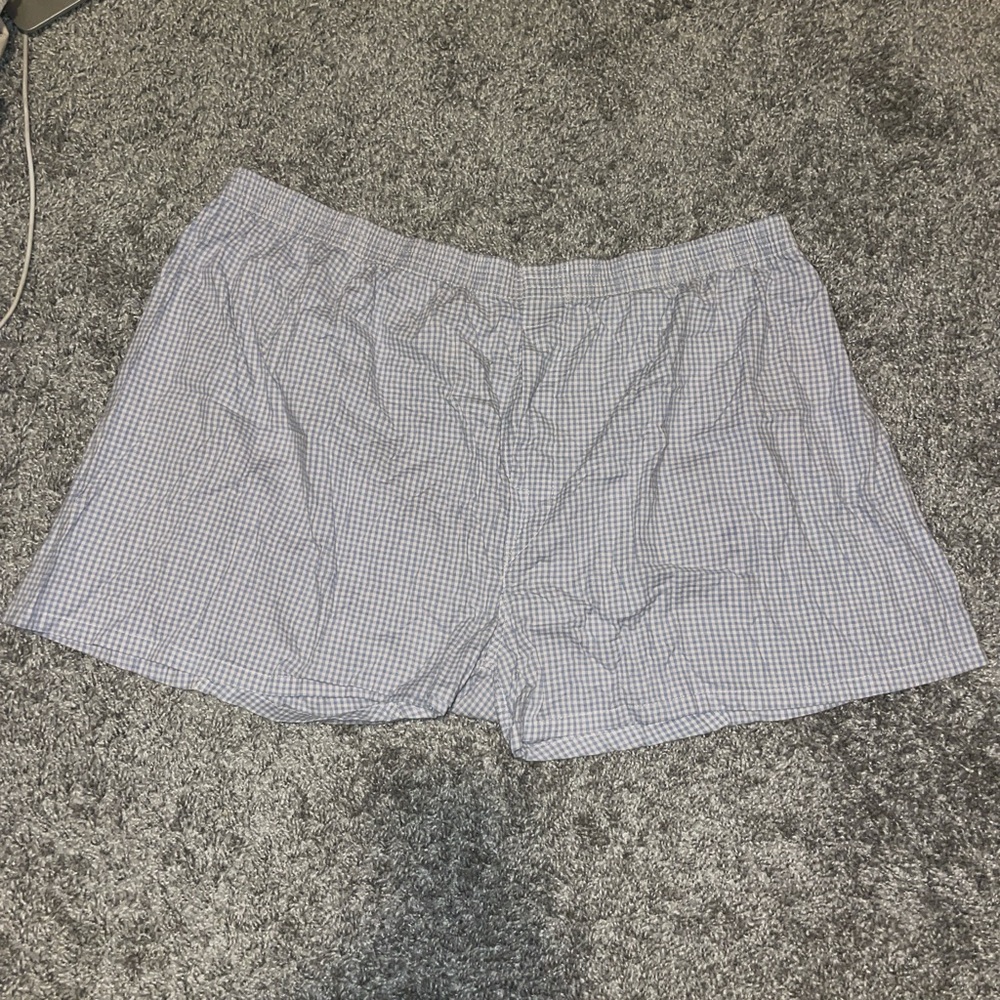 Men’s George 2XL light blue and white boxers